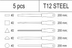 Vložka do zásuvky - sada pilníků zámečnických 5ks