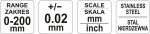 Měřítko posuvné 200 x 0,02 mm