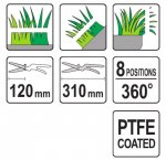 Nůžky na trávu 310 mm 8 pozic (360°)