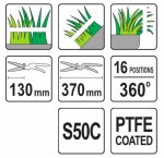 Nůžky na trávu 370 mm 16 pozic (360°)