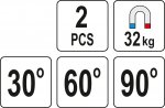 Magnetické držáky svářečské 2ks 32kg