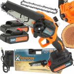 Aku jednoruční řetězová pila 6", 2xLi-Ion 21V- 2.5Ah DEMON