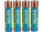 Baterie alkalické EXTOL ENERGY ULTRA +, 4ks, 1,5V AAA (LR03)