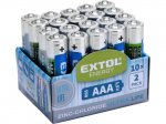 Baterie zink-chloridové, 20ks, 1,5V AAA (R03), EXTOL ENERGY
