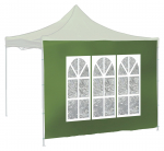 Bočnice pro párty stan WINDOW 2x3m 420D zelená WATERPROOF