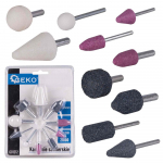 Brusné nástavce na přímou brusku 3mm/6mm 10ks GEKO