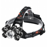 Čelovka (nabíjecí) 5xLED 1xT6 zoom + 4xQ5 KRAFT&amp;DELE