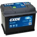 Exide Excell 12V 62Ah 540A EB620 pravá