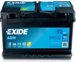 Exide Start-Stop AGM 12V 70Ah 760A EK720