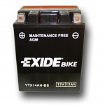 Motobaterie EXIDE BIKE Maintenance Free 12Ah, 12V, YTX14AH-BS ETX14-AH-BS