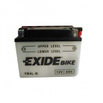 Motobaterie Exide 12V, 4Ah, 50A, YB4L-B, pravá