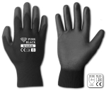Ochranné rukavice, polyuretanové, 10" PURE BLACK