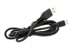 Opletený nabíjecí USB kabel 1m, micro USB KAXL