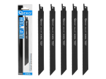 Pilové plátky do ocasky na kov 225 mm, 14 TPI, bimetal, sada 5 ks - GEKO