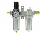 Regulátor tlaku s filtrem, manometrem a přim. oleje 1/2" GEKO