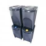 Sada 4 odpadkových košů 4x35l SORTIBOX antracit