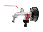 Sada pro IBC kontejner, redukce vnitřní závit S60×6 a zahradní ventil , vstup 1/2", výstup 2...