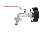 Sada pro IBC kontejner, redukce vnitřní závit S60×6 a zahradní ventil , vstup 3/4", výstup 1...