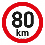 Samolepka omezení rychlosti  80 km/h reflexní (200 mm)