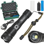 Taktická svítilna, LED XHP50, 15 W, 1500 lm, 1800 mAh - GEKO