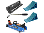 VÝHODNÝ SET 3+1 ZDARMA - Pojízdný hydraulický zvedák 2.5 t, momentový klíč 1/2", 28–210 Nm, ...