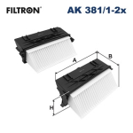 Vzduchový filtr Filtron AK 381/1-2x