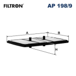 Vzduchový filtr Filtron AP 198/9