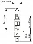 Žárovka Hal H1 12V 55W 