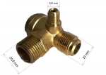 Zpětný trojcestný ventil kompresoru JN-30V, 10mm, 19mm, 21mm MAR-POL